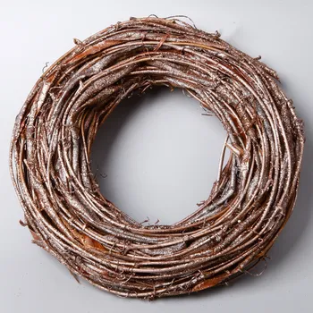 Vánoční dekorace Věnec proutí vánoční pr.35cm natural/gliter (AD171094-L)