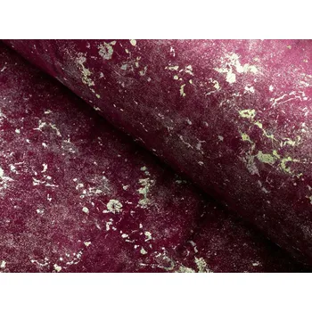 Sametová látka Isabela IBL-006 Gold Design vínová - šířka 280 cm