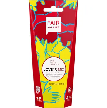 Drogerie Fair Squared Love r Mix Fair Trade Vegan Condoms 10 pack