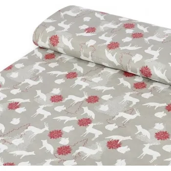 Vánoční dekorační látka Mountain Snow bez obšití 140