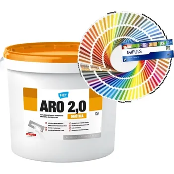 Omítka Het ARO akrylátová rýhovaná omítka zrnitost 2,0 mm 25 kg - TÓNOVANÁ Odstín: N-196-5