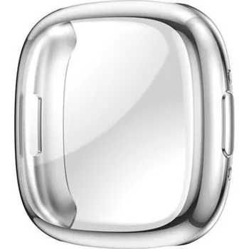 Silikonový kryt pro Fitbit Versa - Stříbrný