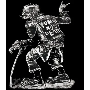 Nášivka nášivka na záda, zádovka Punk s not dead - pensioner