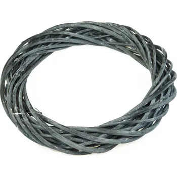 Vánoční dekorace Vingo Proutěný věnec šedý Rozměry (cm): 35x5