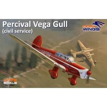 Plastikový model Dora Wings 1/72 Percival Vega Gull - civil service (4x camo)