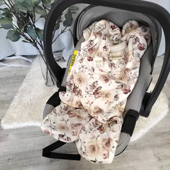 Fusak Fusak/zavinovačka do autosedačky Mimoušek květiny vanilky