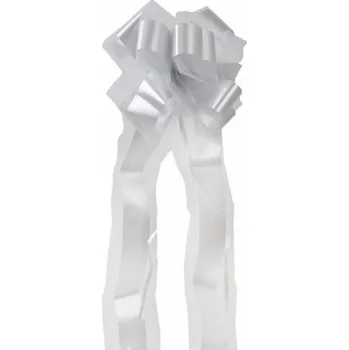 Svatební dekorace Santex MAŠLE stahovací s tylem stříbrná