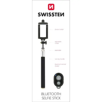 Selfie tyč Bluetooth selfie tyč Swissten černá