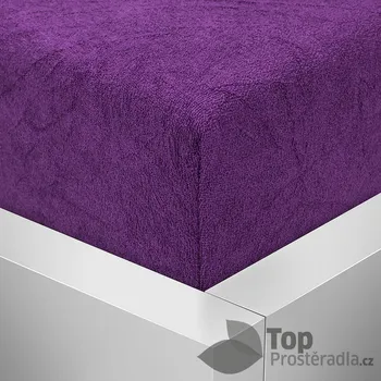 Prostěradlo Froté prostěradlo 160x200 Premium - Tmavě fialová