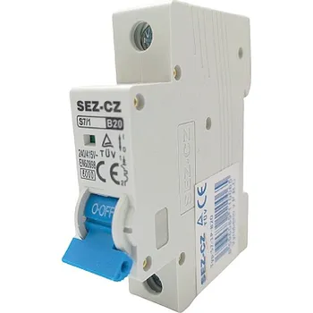 Jistič SEZ S71-B20 Jistič jednopólový charakteristika B, 20A, 6kA (SEZ S7-1P-B20)