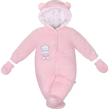Kojenecké oblečení New Baby Nice Bear zimní kombinéza růžová