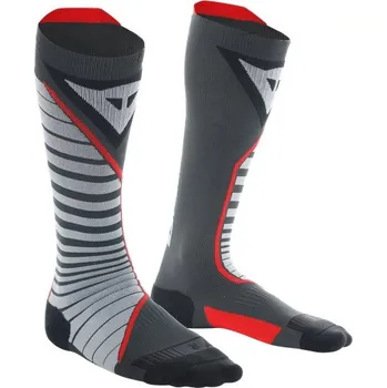 Pánské termo ponožky Dainese Dainese THERMO LONG kompresní podkolenky černé/červené vel.42-44 42-44