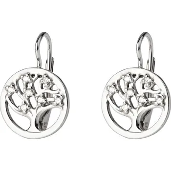 Náušnice Šperky4U Stříbrné dámské náušnice - strom života - ZB3308