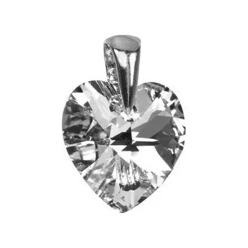 Šperk Stříbrný přívěsek srdce 14mm se Swarovski® Crystals LSW165P