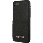 GUESS 50722 GUESS SAFFIANO Kryt pro Apple iPhone SE 2022 / SE 2020 / 8 / 7 černý