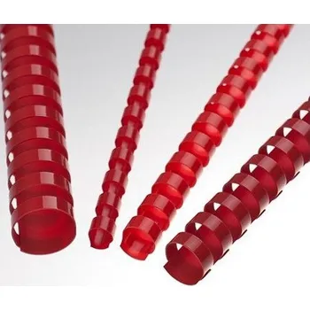 Vázací hřbet Kroužkový hřbet plastový 25 - červený ( 1 ks) - KUSOVÝ PRODEJ