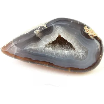 Přírodní kámen Achát geoda hnědošedá 215 g