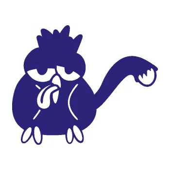 Samolepicí dekorace na vozidlo Oškubaný ptáček levá (22 - střední modrá) SAMOLEPKA NA AUTO, NÁLEPKA, FÓLIE, POLEP, TUNING, VLASTNÍ TEXT, TISK, AUTOSAMOLEPKY.cz, POLEPY, OBRÁZEK, LOGO, 3D STICKERS