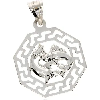 Šperk Zlatnictví Helios Všechny znamení zvěrokruhu z bílého zlata Váha: 0,75g, Znamení: Ryby