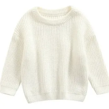 Chlapecký svetr Dětský podzimní pletený svetřík pro nejmenší Barva: Bílá, Velikost: 90/12-18M