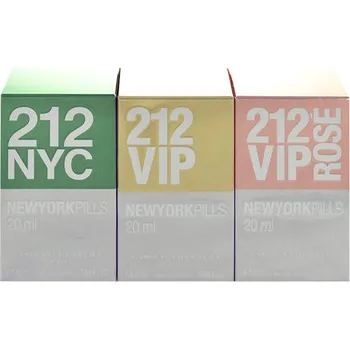 Dámský parfém Carolina Herrera Carolina Herrera Giftset, 20ml Edt 212 + 20ml Edp 212 Vip + 20ml Edp 212 Vip Rose Pre ženy + Vzorek vůně zadarmo pri veľkej objednávke