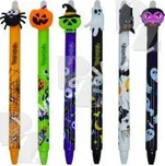 Kuličkové pero Halloween 0,5mm gumovací modré mix barev, Colorino