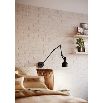 Eglo 43561 TAKELEY - Stropní nebo nástěnné svítidlo na kloubech v černé barvě, 1 x E27, Ø 15cm, možnost montáže na zeď (Retro stropní lust na tyči s kloubama)