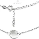 Zlatý náhrdelník placka z bílého zlata