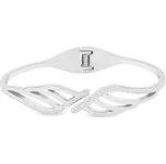 biju Náramek na ruku z chirurgické oceli- pevný, andělská křídla se zirkony 2001319