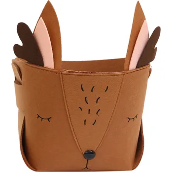 Úložný box Dream Creations Dětský plstěný košík jelen 21 x 17 cm