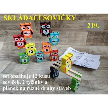 Dřevěná hračka SKLÁDACÍ SOVIČKY