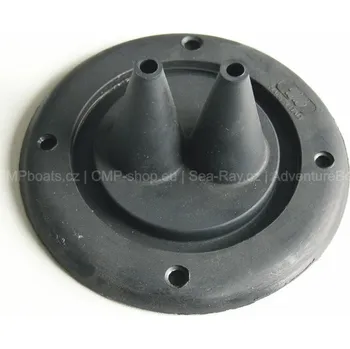 Průchodka dvojitá gumová černá CU2802