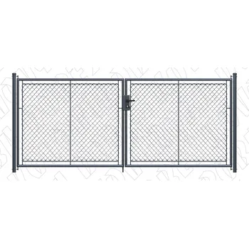 brána Dvoukřídlá brána šíře 4500 mm s FAB zamykáním antracitová