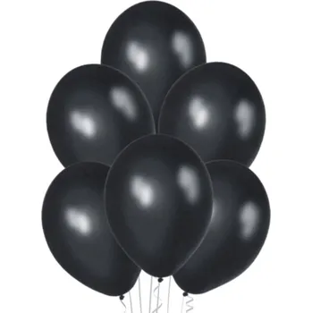 Balónek Balónky metalické - 090 BLACK - 10 ks belbal 1100090-010