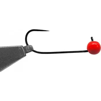 Umělá nástraha Jigovky.cz jigové hlavičky Wolframové HD Barbless Red vel.8 5ks Gramáž: 0,6g