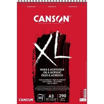 Canson Papír na olej a akryl XL Oil & Acrylic blok A3 290 g, 30 listů