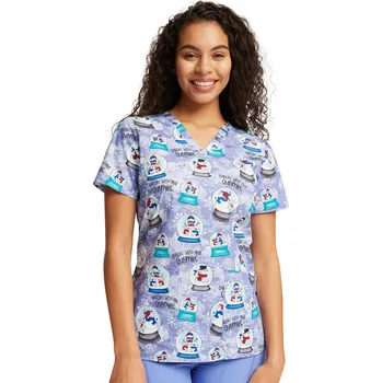 Dámská halenka Zdravotnická halena Cherokee se zimním potiskem sněžítek CK651 CLSM Velikost: XS