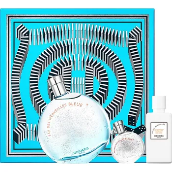 Parfém Hermes Hermes Eau des Merveilles Bleue SET: Toaletní voda 100ml + Toaletní voda 7.5ml + Tělové mléko 80ml pre ženy Toaletní voda