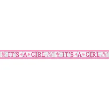 Amscan Girlanda Banner Baby Shower "It's a Girl", 12,7 cm x 7,6m