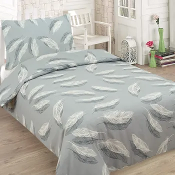 Povlečení Numberoplus Bavlněné povlečení PÍRKO šedá