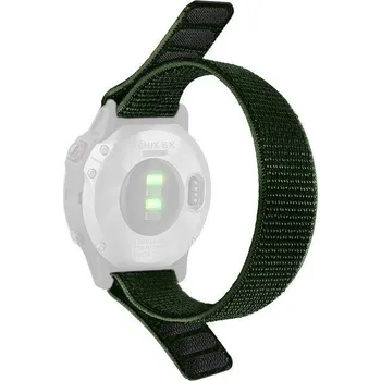 Řemínek na hodinky Nylonový řemínek Ricardo 20mm (pro Garmin Fenix 8/7S/6S (43mm), aj.), zelený, provlékací