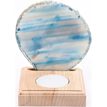 Svícen Magieprirody.cz Achátový svícen plát 9 cm - Top kvalita #326