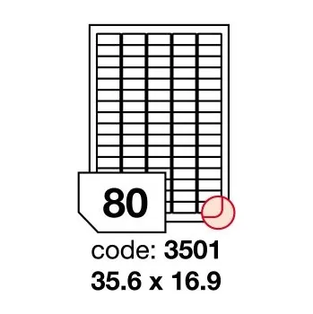 Samolepící etiketa Samolepící etikety Rayfilm Office 35,6x16,9 mm 100 archů, laser, R0119.3501