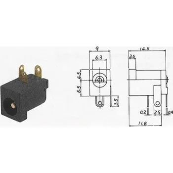 Elektrický konektor Napájecí konektor DJK 02 2.1mm