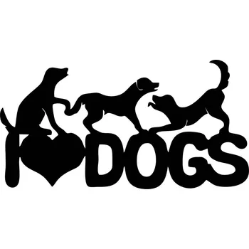 samolepka I love dogs Samolepka