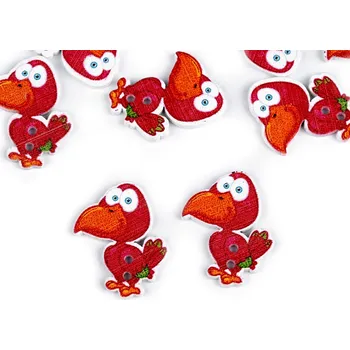 Knoflík Dřevěný dekorační knoflík opice, dinosaurus, ptáček