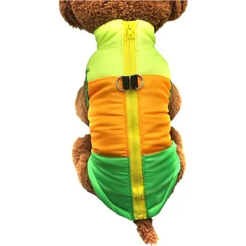 Obleček pro psa Surtep Pruhovaná vesta žlutá/oranžová/zelená XS