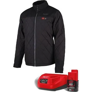 MILWAUKEE M12 HJP-201 (XXL) vyhřívaná prošívaná bunda 12V/2Ah, černá