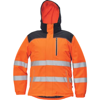 Dílna ČERVA KNOXFIELD HV WINTER parka zimní bunda -DOPRODEJ Barva: reflexní oranžová, Velikost: 2XL