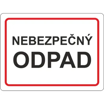 Nebezpečný odpad samolepka